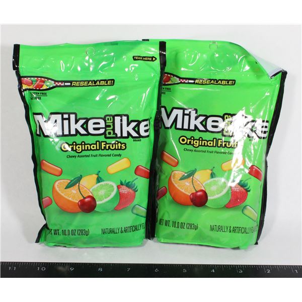 TWO PACKAGES MIKE & IKE CANDY 283 G EACH BAG