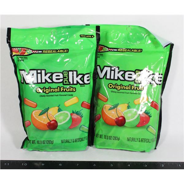 TWO PACKAGES MIKE & IKE CANDY 283 G EACH BAG