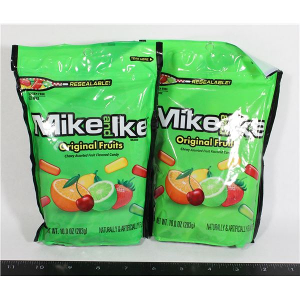 TWO PACKAGES MIKE & IKE CANDY 283 G EACH BAG