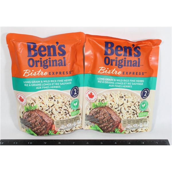 TWO BEN'S ORIGINAL RICE. LONG GRAIN & WILD RICE
