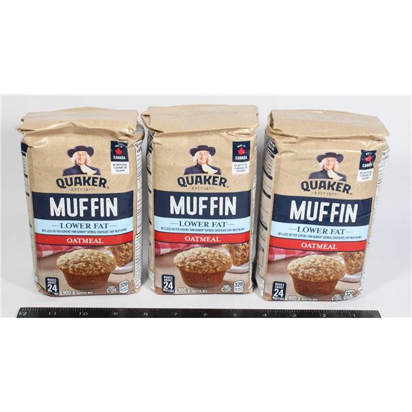 BUNDLE OF QUAKER OATMEAL MUFFIN MIX (3 X 900G)