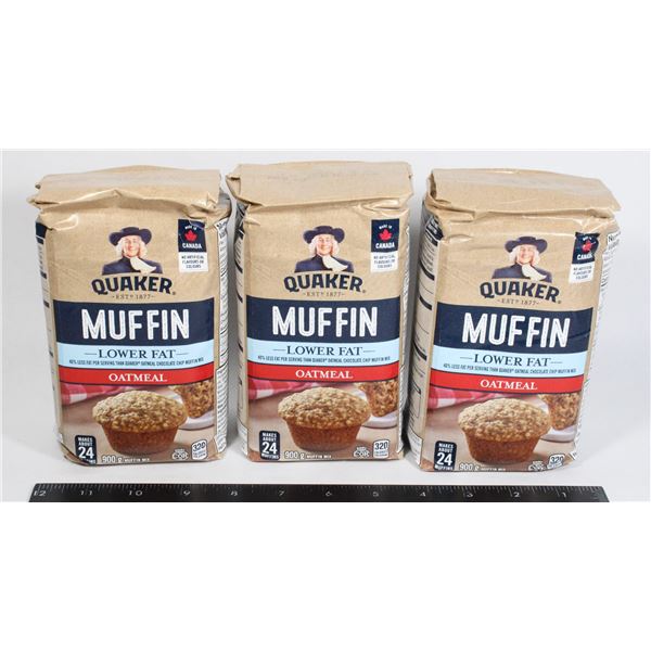 BUNDLE OF QUAKER OATMEAL MUFFIN MIX (3 X 900G)