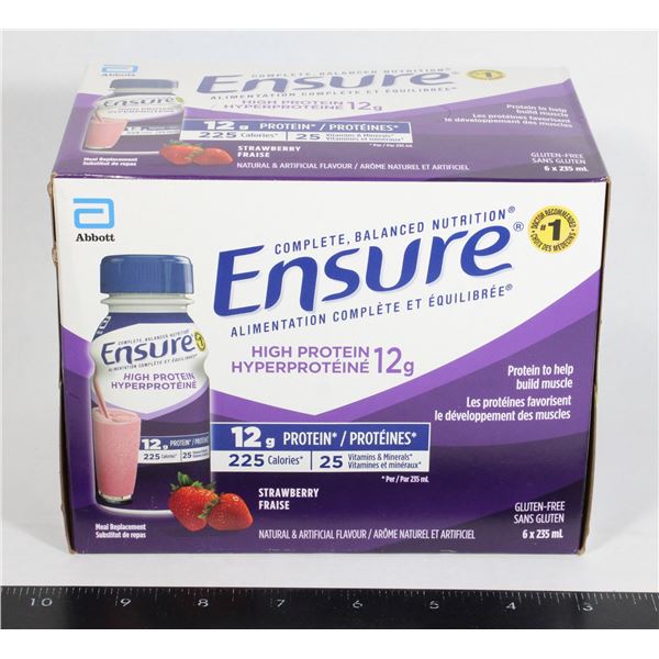 ENSURE PROTEIN STRAWBERRY (6X255ML) BB:2026MAY01