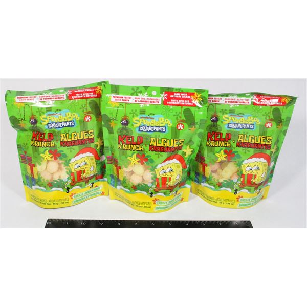 LOT OF 3 SPONGE BOB SQUAREPANTS KELP KRUNCH FREEZE
