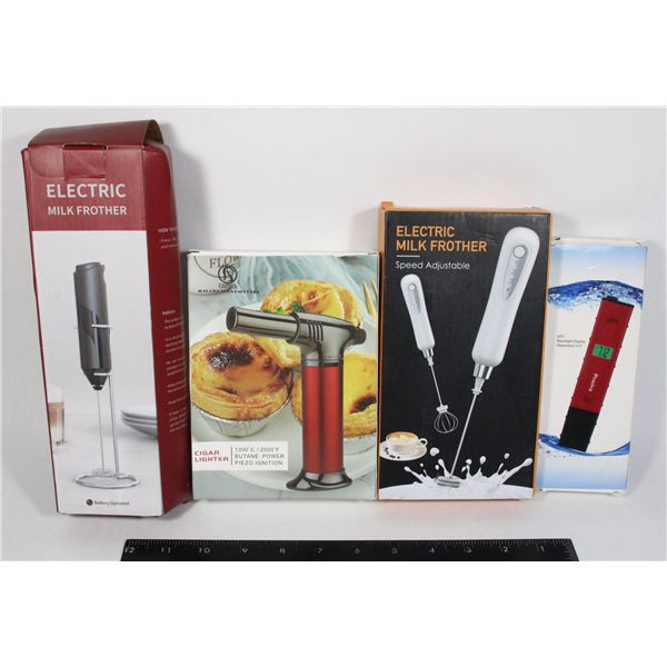 MILK FROTHERS PH TESTER AND TORCH