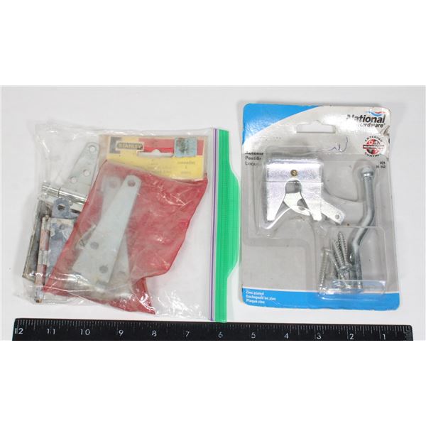 LOT OF GATE DOOR HARDWARE INCLUDING NEW