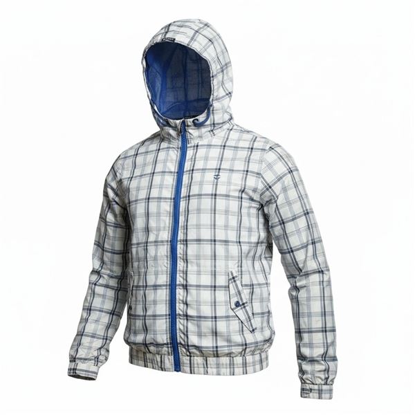 #47 NWT SPLIT PLAID SPRING ZIP UP JACKET LARGE