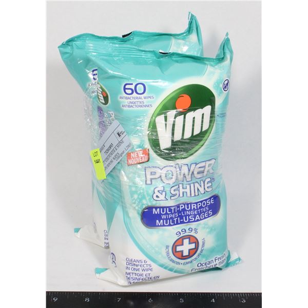 PAIR OF VIM POWER & SHINE MULTI-PURPOSE WIPES
