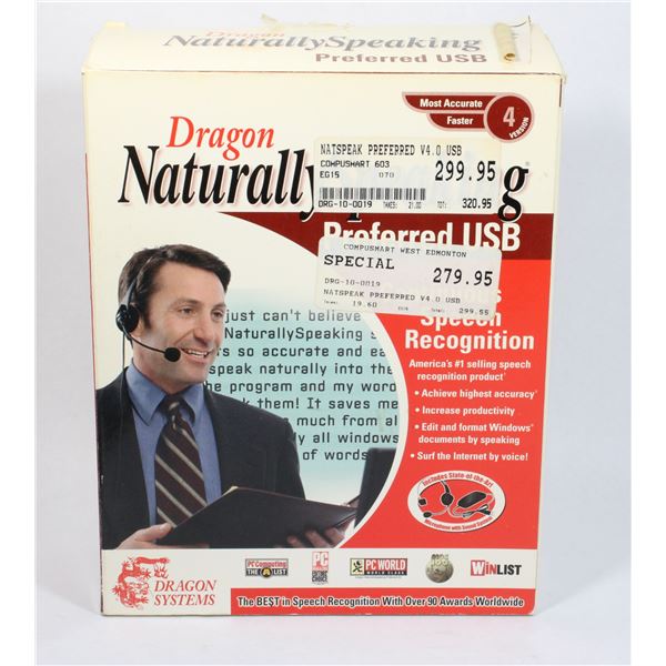 VINTAGE DRAGON NATURALLY SPEAKING PC KIT