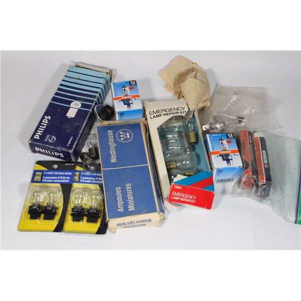 BAG OF NEW OLD STOCK AUTOMOTIVE BULBS