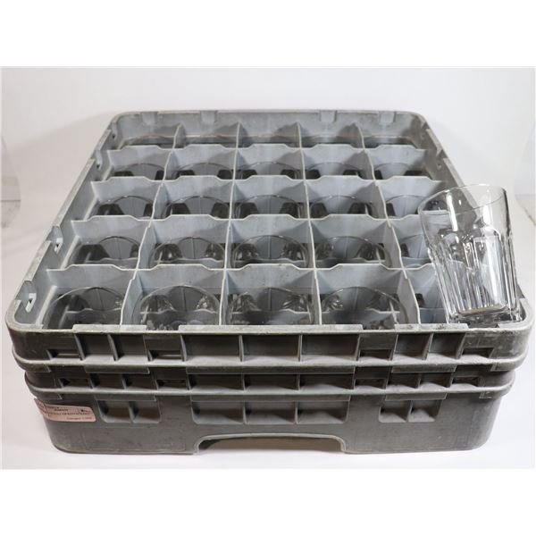 DISHRACK FULL OF RESTAURANT GLASSES