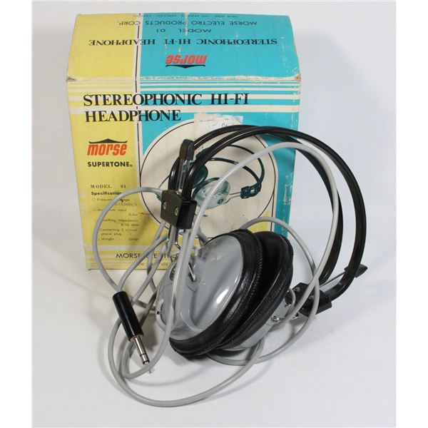 MORSE STEREOPHONIC HI-FI HEADPHONE MODEL 01