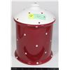 Image 1 : POLKA DOT COOKIE JAR - RED & WHITE