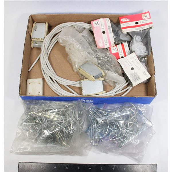 VARIETY OF HARDWARE ITEMS -CLOTHESLINE ACCESSORIES