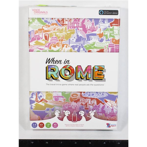 TRAVEL TRIVIA GAME "WHEN IN ROME"