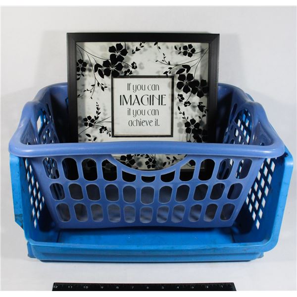 BLUE STORAGES BIN WITH 3D ARTWORK