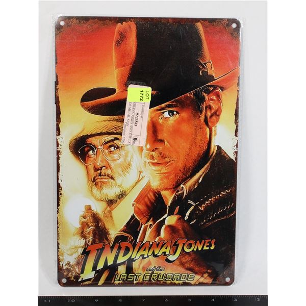 NEW INDIANA JONES AND THE LAST CRUSADE METAL SIGN