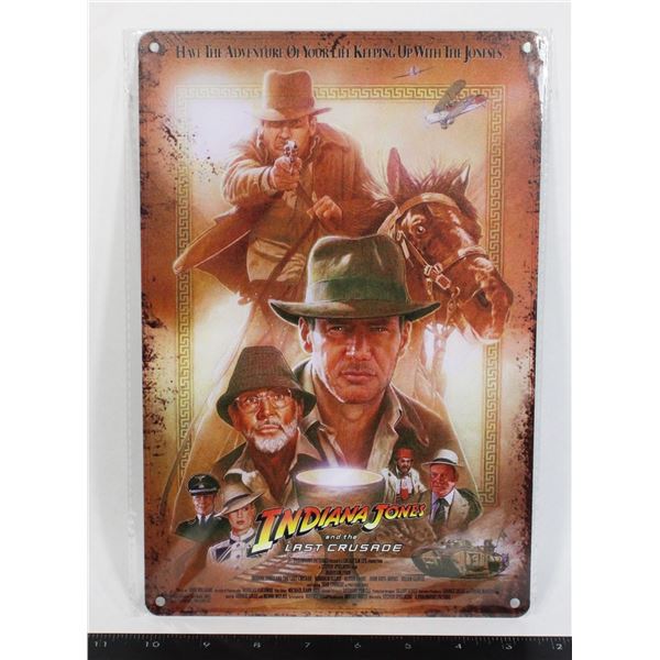 NEW INDIANA JONES AND THE LAST CRUSADE METAL SIGN