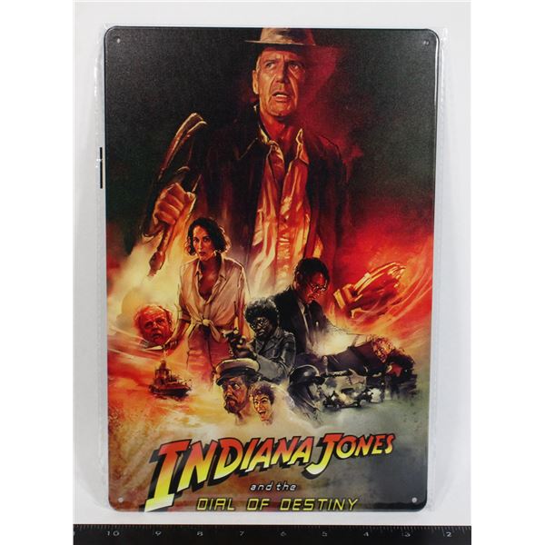 NEW INDIAN JONES THEME METAL SIGN. INDIANA JONES