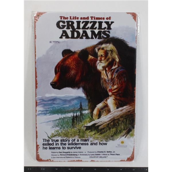 NEW GRIZZLY ADAMS THEME REPLICA PHOTO METAL SIGN