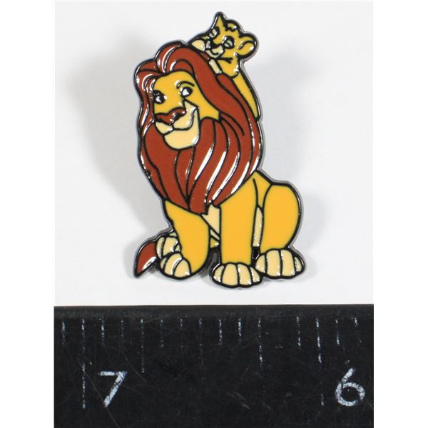 NEW LION KING THEME LAPEL PIN. MUFASA  AND SIMBA