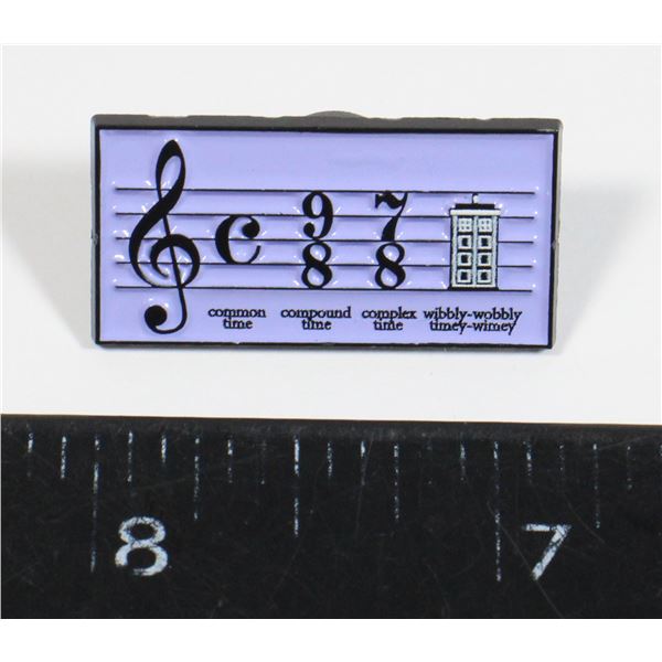 NEW DOCTOR WHO THEME LAPEL PIN COMMON TIME