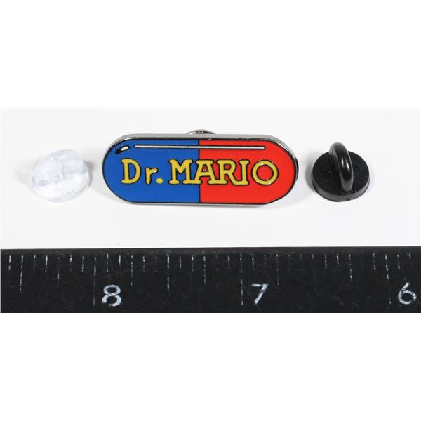 NEW DR. MARIO THEME PILL ENAMEL LAPEL PIN