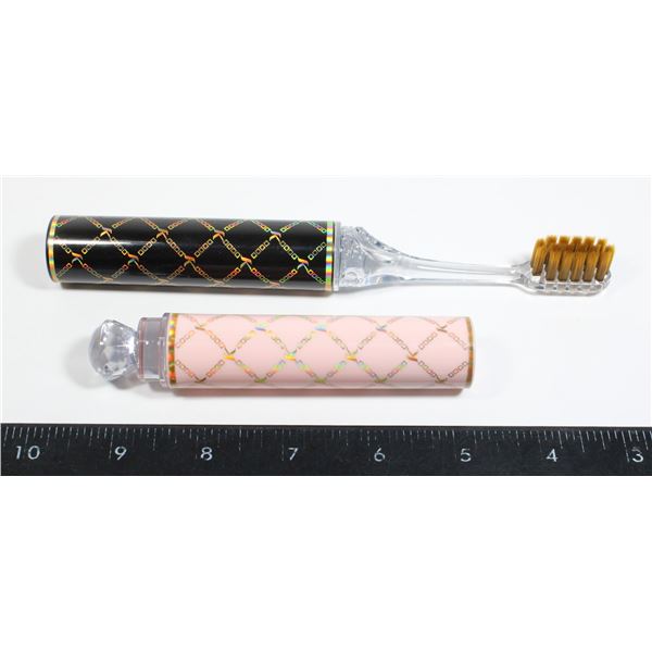 2 NEW TRAVEL TOOTHBRUSHES