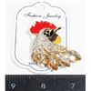 Image 1 : NEW RHINESTONE ROOSTER BROOCH