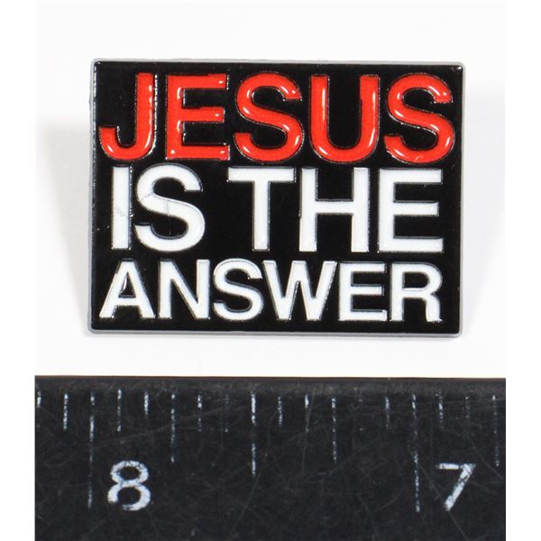 NEW JESUS IS THE ANSWER LAPEL PIN