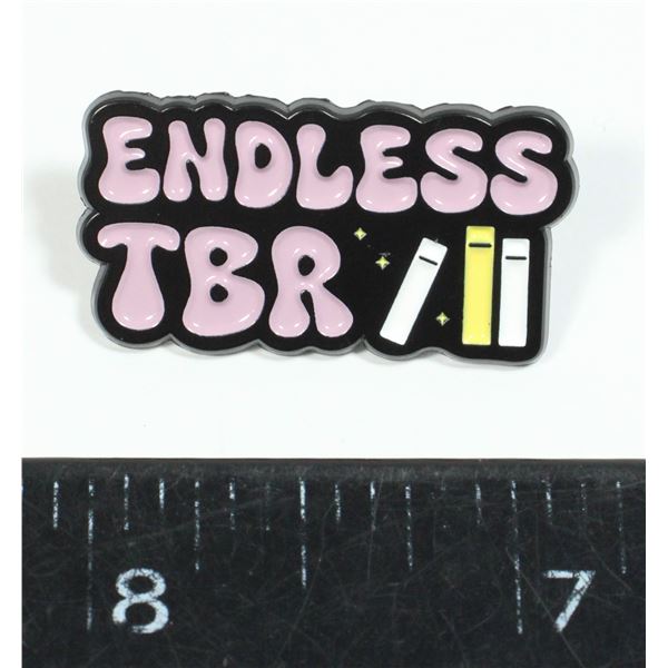 NEW BOOK THEME LAPEL PIN ENDLESS TBR (TO BE READ)