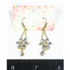Image 1 : NEW GOLD TONE RHINESTONE DAISY DROP EARRINGS