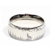 Image 1 : NEW SIZE 7 STAINLESS STEEL WOLF AND FOREST DESIGN