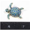 Image 1 : NEW DAINTY BLUE COLOR RHINESTONE TURTLE BROOCH