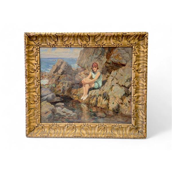 R. Wheelwright 'The Reflection' Framed Original Fine Art Piece