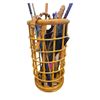 Image 2 : Bamboo Umbrella Stand and Contents (Umbrellas, Canes and a Vintage Putter)