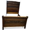 Image 4 : Antique Eastlake Full/Double Oak Bed Frame with High Headboard (headboard is 74" tall)