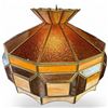 Image 3 : Vintage Ceiling Light with 20" Stained Glass Shade * Tested and Working