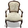 Image 1 : 20th Century Chateau d'Ax Louis XV Style Tapestry Armchair