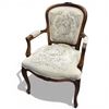 Image 1 : 20th Century Chateau d'Ax Louis XV Style Tapestry Armchair