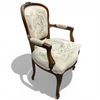 Image 2 : 20th Century Chateau d'Ax Louis XV Style Tapestry Armchair