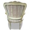 Image 4 : Louis XVI Style Arm Chair with Partial Gilt Finish and Panel Floral Upholstery