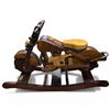 Image 1 : Crafted Wood Rocking Motorcycle Riding Toy * Removable Brass Gift Plaque