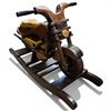 Image 2 : Crafted Wood Rocking Motorcycle Riding Toy * Removable Brass Gift Plaque