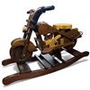 Image 3 : Crafted Wood Rocking Motorcycle Riding Toy * Removable Brass Gift Plaque