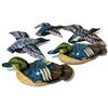 Image 1 : 2 Wood Ducks and 3 Wall Hanging Wood Ducks * Longest Duck is 11"