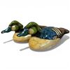 Image 3 : 2 Wood Ducks and 3 Wall Hanging Wood Ducks * Longest Duck is 11"