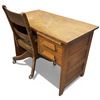 Image 3 : Small Vintage Oak Desk and Chair (20" X 36" X 26" Tall)
