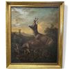 Image 1 : E. Lotichius Cronberg (German, 19th Century) Deer in Forest 1874 Oil on Canvas Framed Original