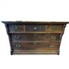 Image 1 : Antique Eastlake Oak Five-Drawer Dresser with Brass Pulls (22" x 48" x 30" tall) Companion piece to